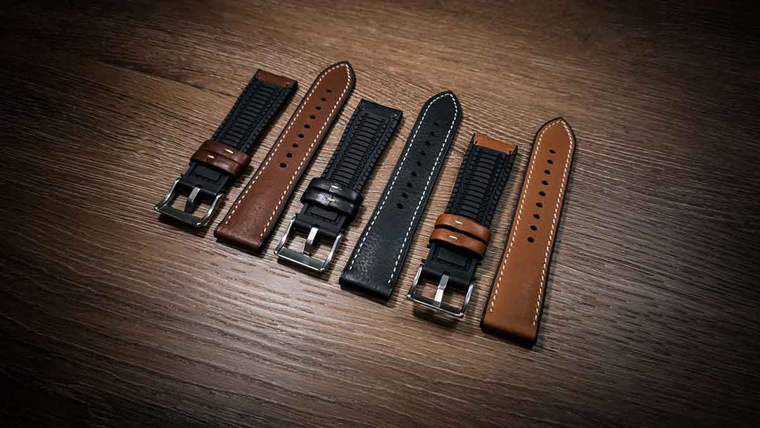 HYBRID ITALIAN LEATHER & FKM RUBBER STRAPS