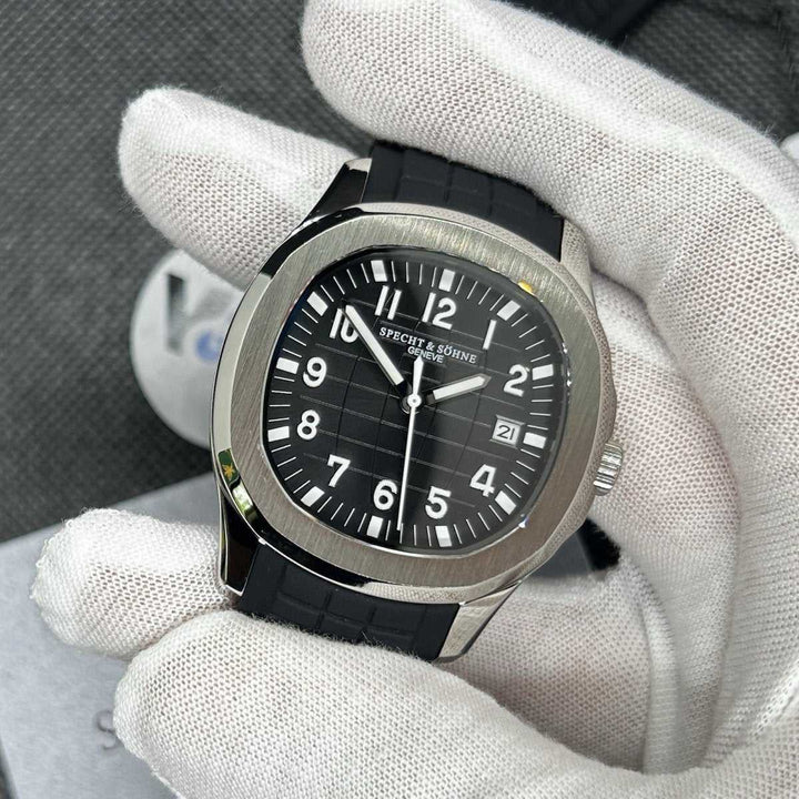 Specht & Sohne SP0008 Black Rubber Automatic Watch 04