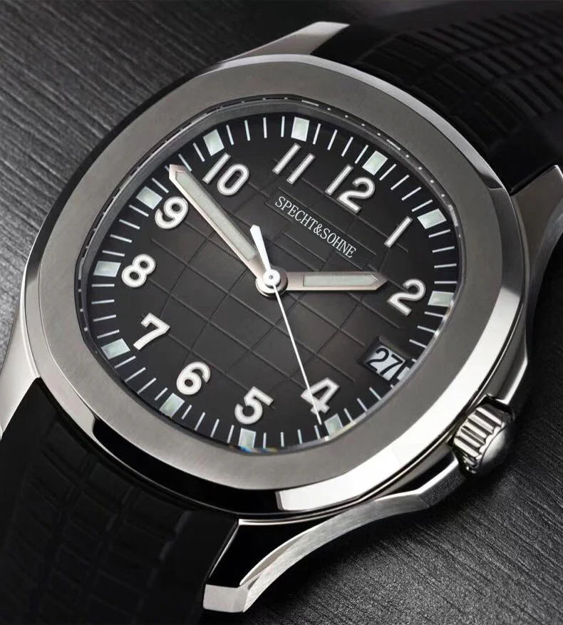 Specht & Sohne SP0008 Black Rubber Automatic Watch 02