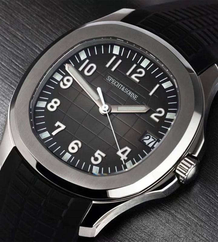 Specht & Sohne SP0008 Black Rubber Automatic Watch 02