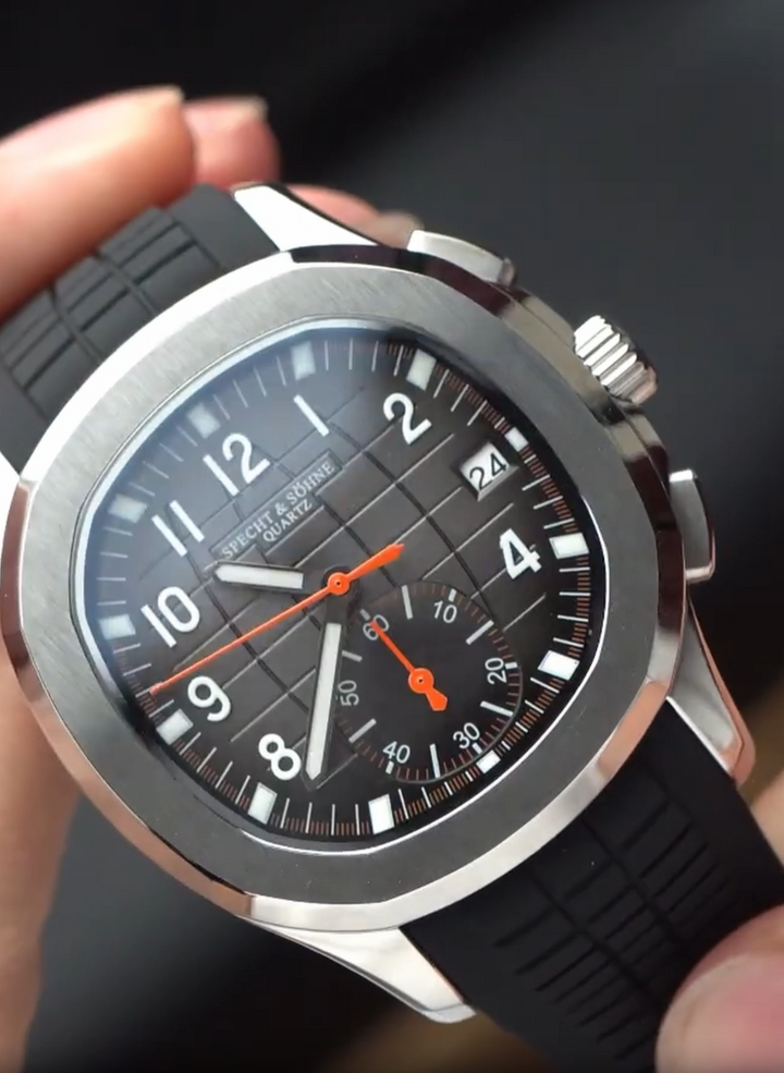 Specht & Sohne SP0006 Black Rubber Quartz Watch 02