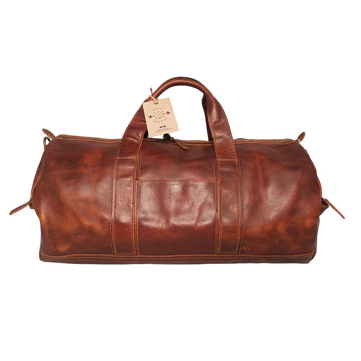 Atlas Genuine Full Grain Crazy Horse Leather Weekender Duffle Bag