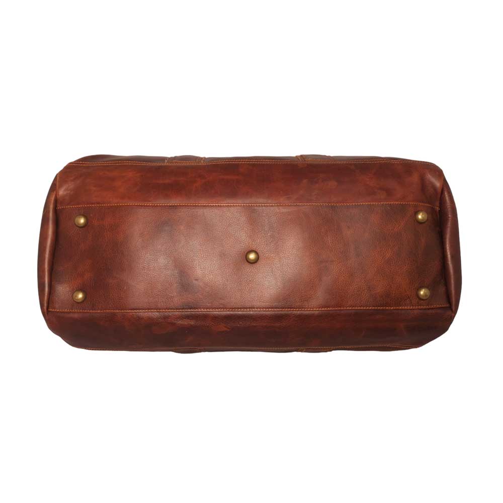 Atlas Genuine Full Grain Crazy Horse Leather Weekender Duffle Bag