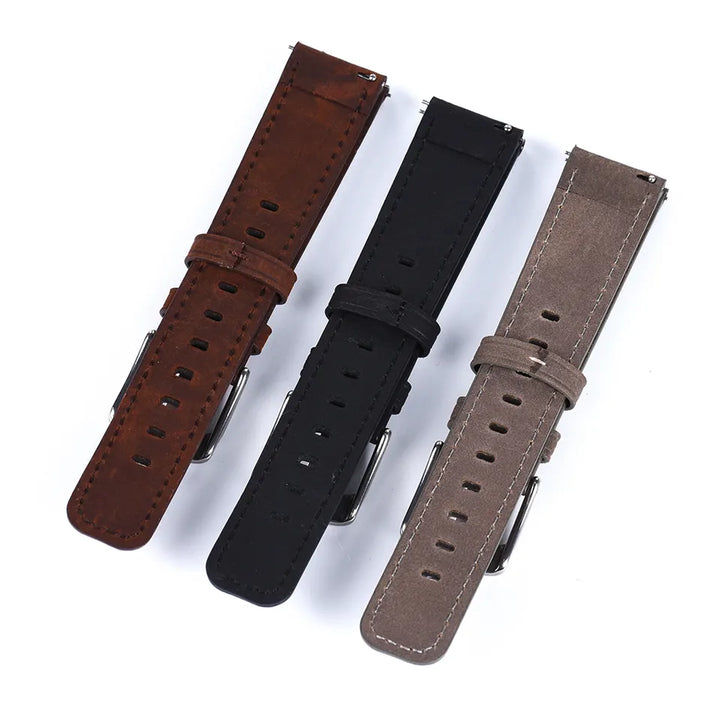 Classic Genuine Leather Strap - (Light Brown, Steel Hardware)