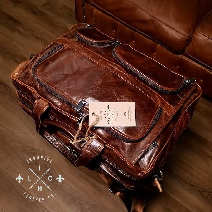 Vintage Traveler Full Grain Crazy Horse Leather Messenger Bag