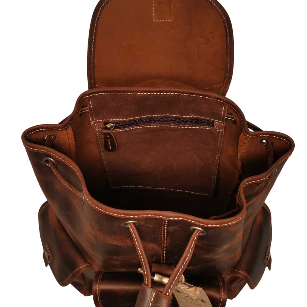 Nuba Genuine Full Grain Crazy Horse Leather Backpack