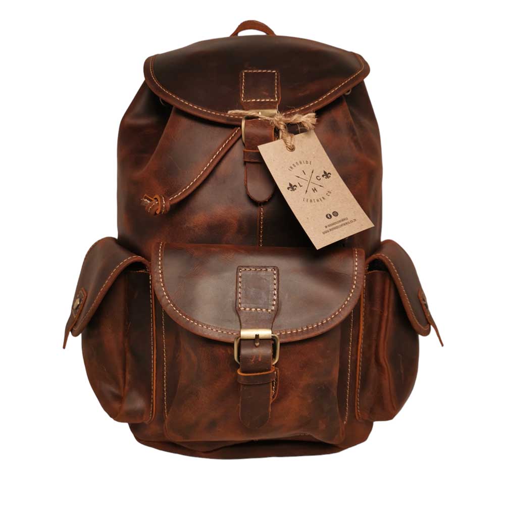 VILENCA HOLLAND 14.5 Inch Genuine Leather Backpack – Real Leather Unisex Bag, Adjustable Strap