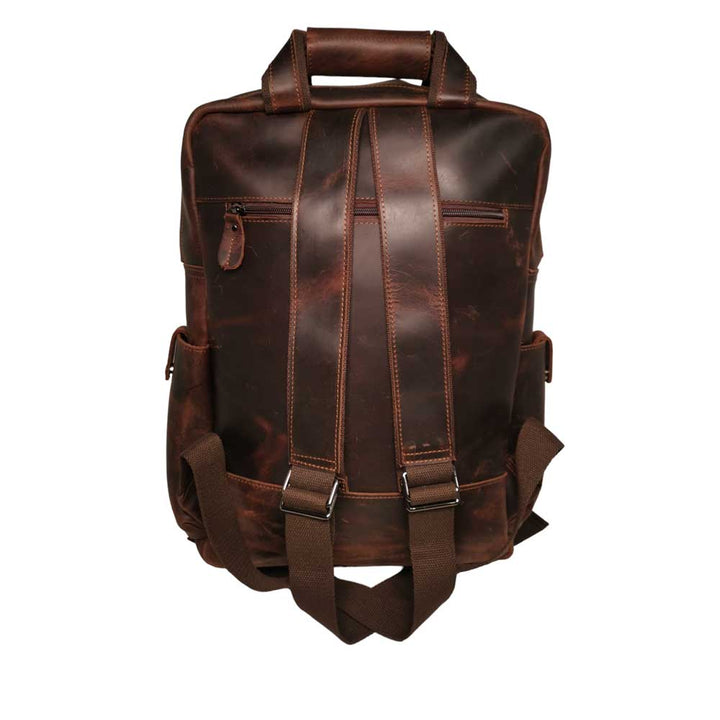 Overlander Genuine Full Grain Crazy Horse Leather Laptop Backpack