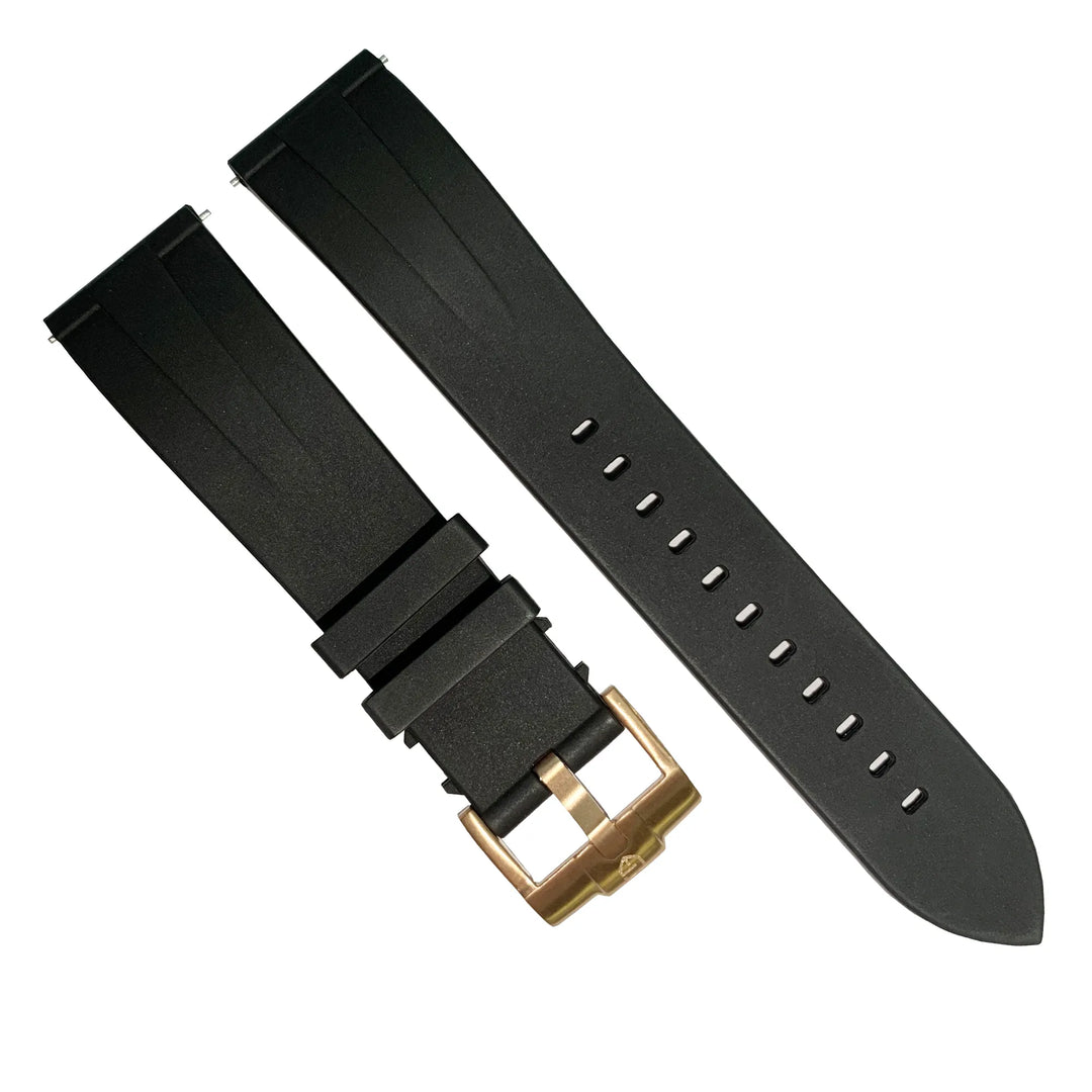 Pagani Design 20MM Silicone Strap (Rose Gold Hardware)