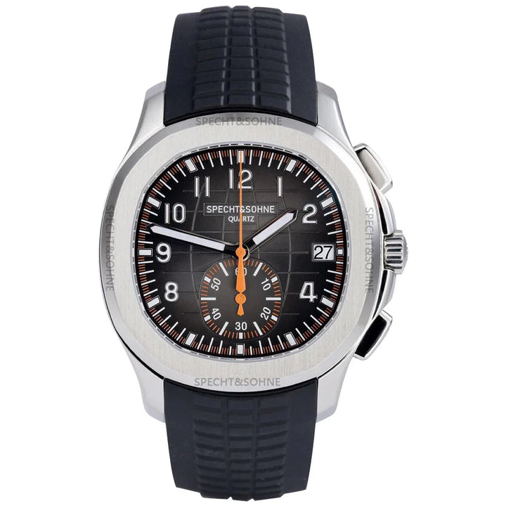 Specht & Sohne SP0006 Black Rubber Quartz Watch 01