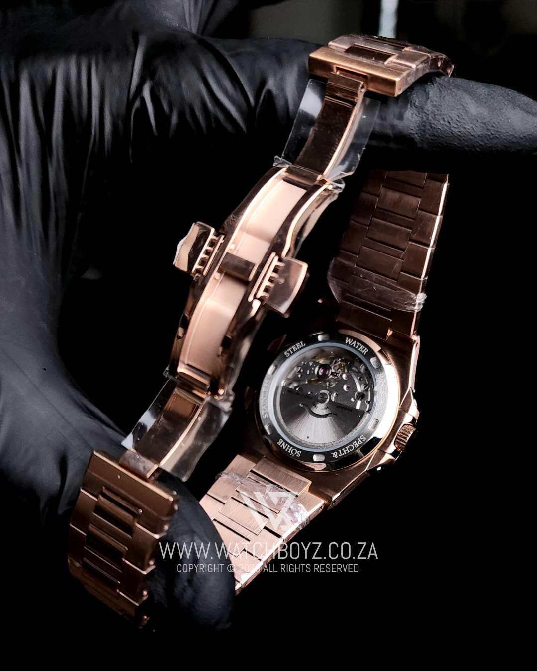 Specht & Sohne SP0010 42MM Rose Gold Automatic Watch 04