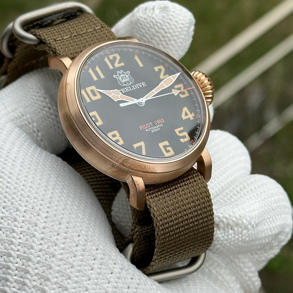 Steeldive SD1903S 200M CUSN8 Bronze Pilot Men Watch