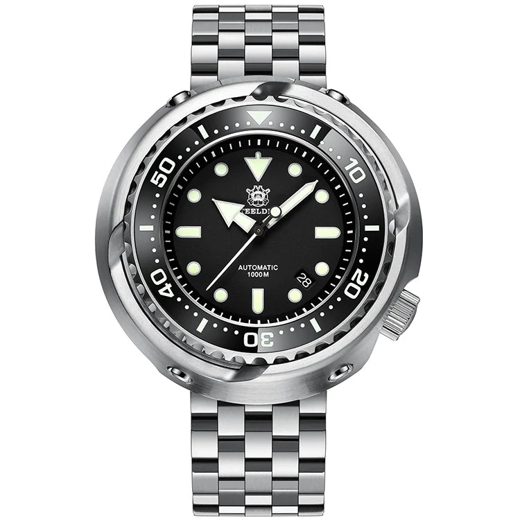 Steel dive watch sales