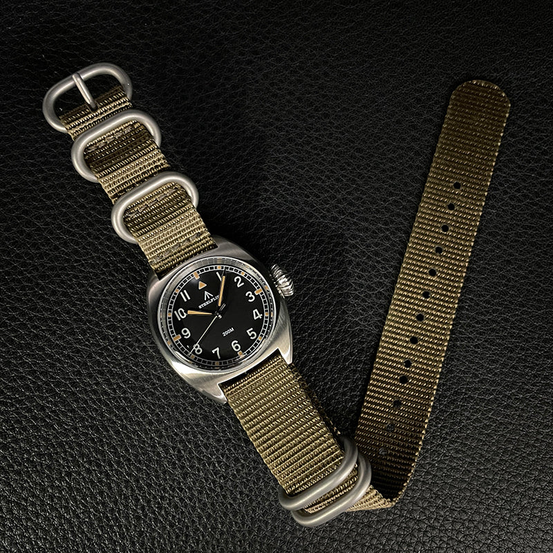 Steeldive Nylon Zulu Watch Strap Khaki