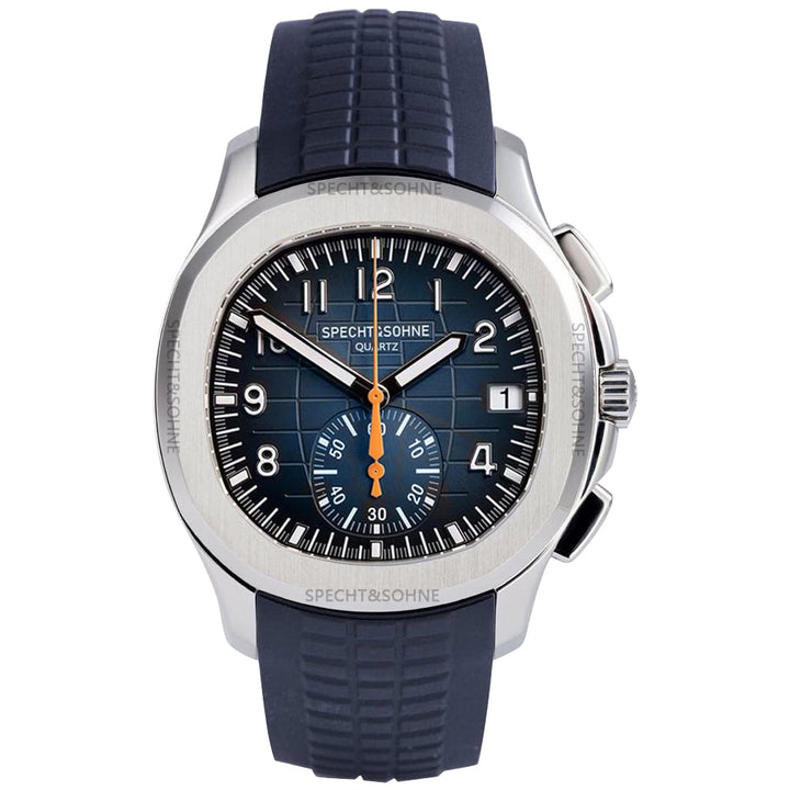 Specht & Sohne SP0006 42MM Blue Rubber Quartz Watch 01