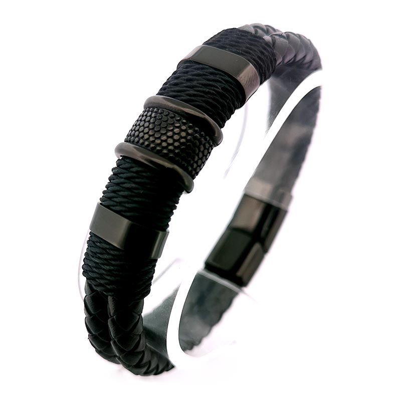 Men's "Bound" Braided Leather & Rope Bracelet | WatchBoyz