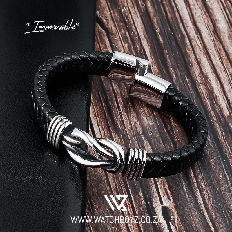 Men's "Immovable" Leather Bracelet