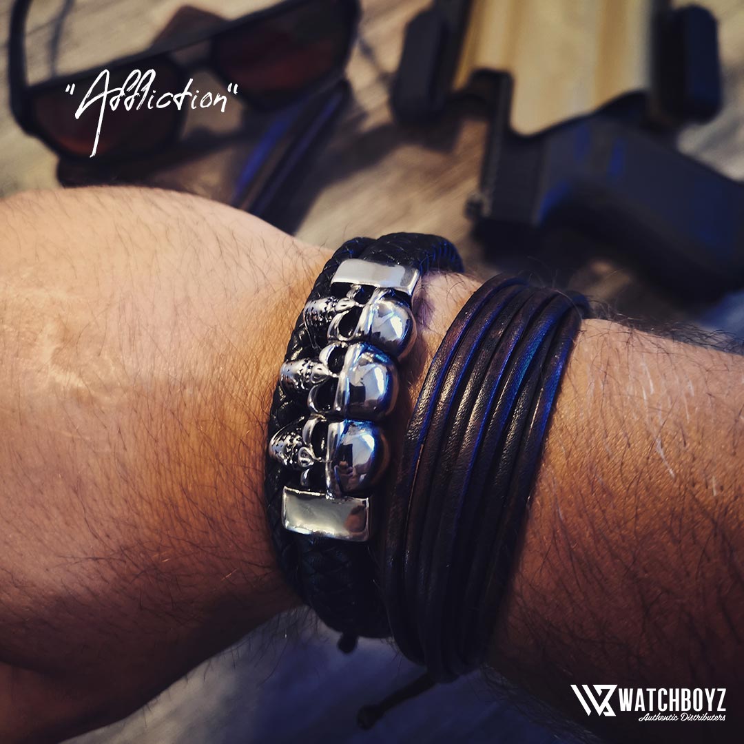 Men's "Affliction" Leather Bracelet | WatchBoyz
