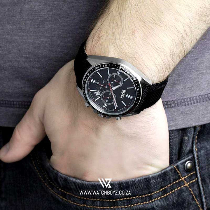 Hugo BOSS Driver Black Nylon Watch Ref: 1513087