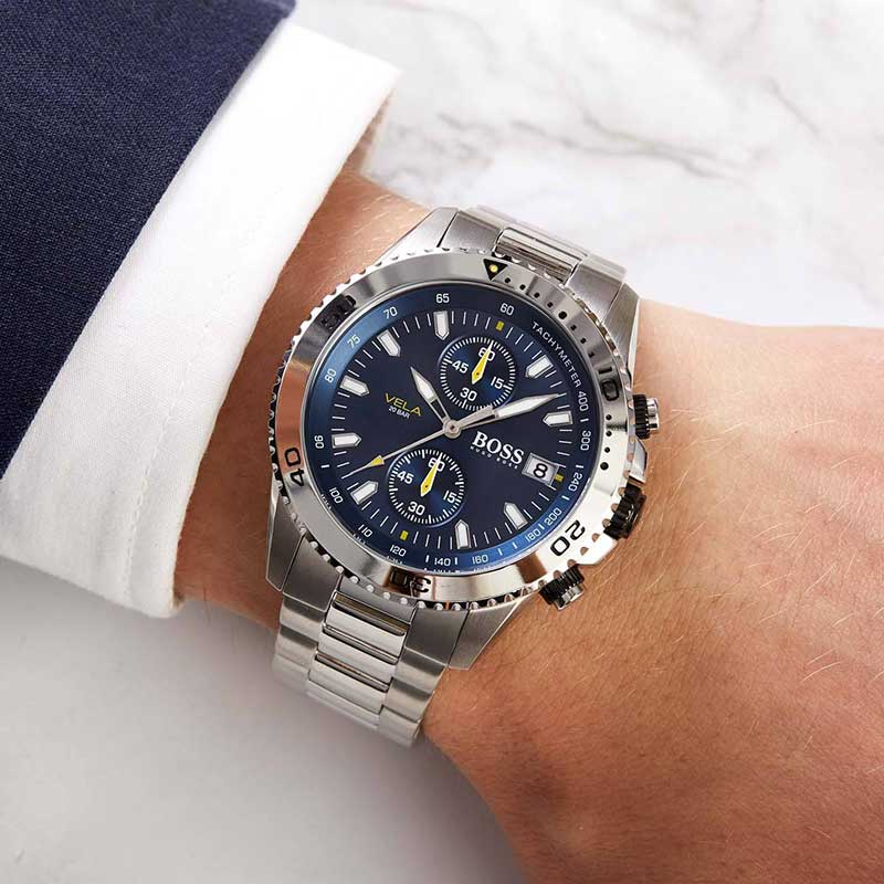 Hugo BOSS Vela Chronograph Stainless Steel Watch Ref: 1513775
