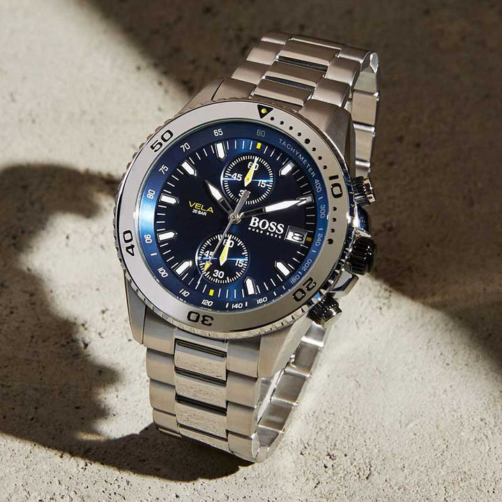 Hugo BOSS Vela Chronograph Stainless Steel Watch Ref: 1513775