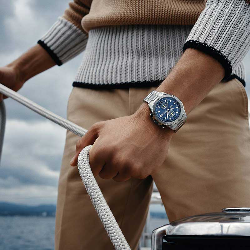 Hugo BOSS Vela Chronograph Stainless Steel Watch Ref: 1513775
