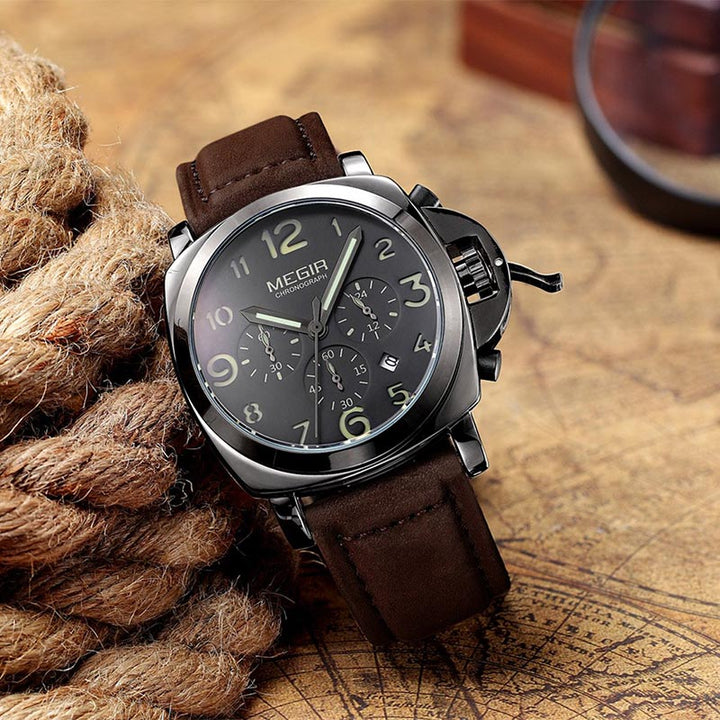 Megir 3406 "Luminor" Chronograph Watch | WatchBoyz