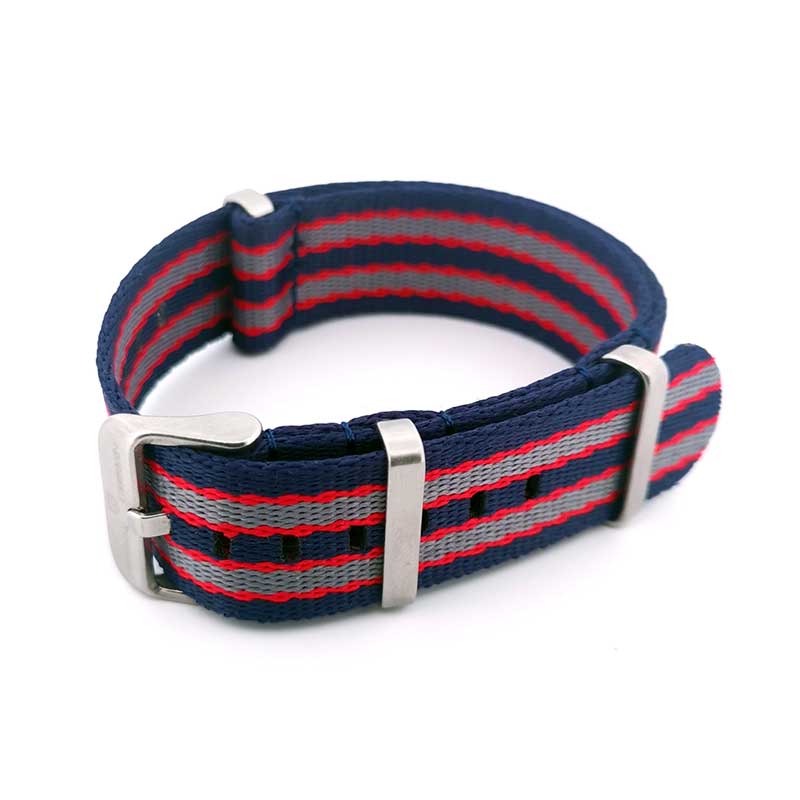 Pagani Design Striped Nato Strap Navy Red & Grey | WatchBoyz