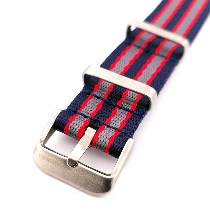 Pagani Design Striped Nato Strap Navy Red & Grey | WatchBoyz