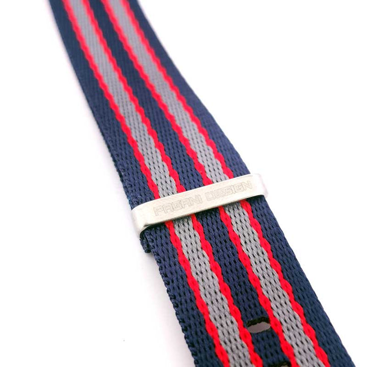 Pagani Design Striped Nato Strap Navy Red & Grey | WatchBoyz