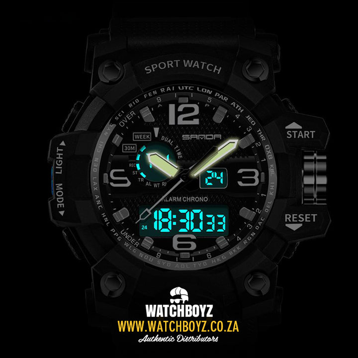 Sanda 742 Scout Sports Watch - Black | WatchBoyz