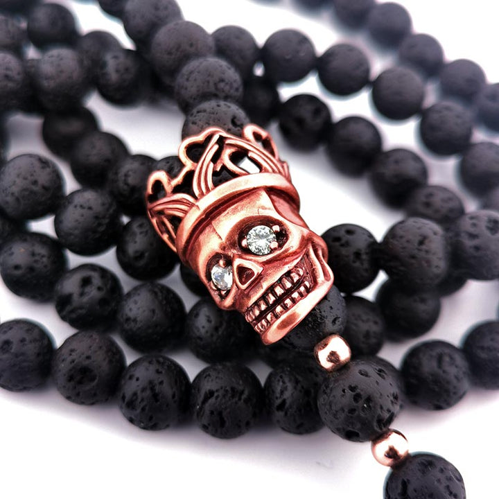 Men's "Street King" Lava Rock Bead Necklace | WatchBoyz